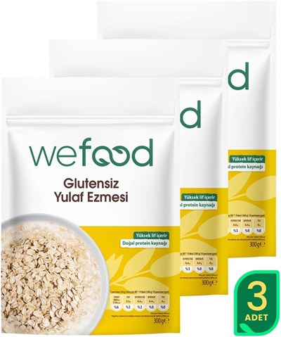 Wefood Glütensiz Yulaf Ezmesi 300 gr 3lü