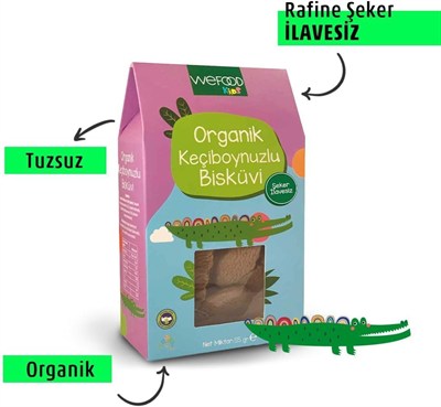 Wefood Kids Organik Keçiboynuzlu Bisküvi 55 gr 8683347030439