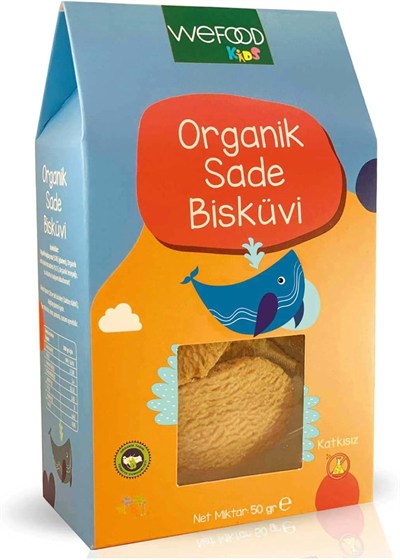 Wefood Kids Organik Sade Tereyağlı Bisküvi 50 gr 8683347030477