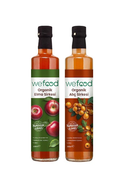 Wefood Organik Alıç Sirkesi 500 Ml + Organik Elma Sirkesi 500 Ml 8683347032600