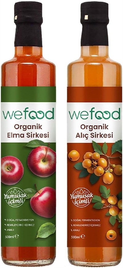 Wefood Organik Alıç Sirkesi 500 Ml + Organik Elma Sirkesi 500 Ml 8683347032600