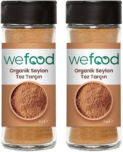 Wefood Organik Seylon Tarçın Tozu 45 gr 2li