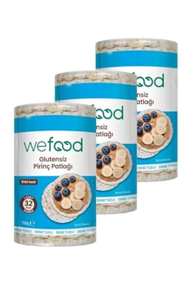 Wefood Pirinç Patlağı 100 gr 3lü