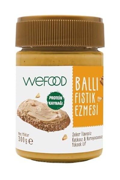 Wefood Şekersiz Ham Ballı Fıstık Ezmesi 300 gr