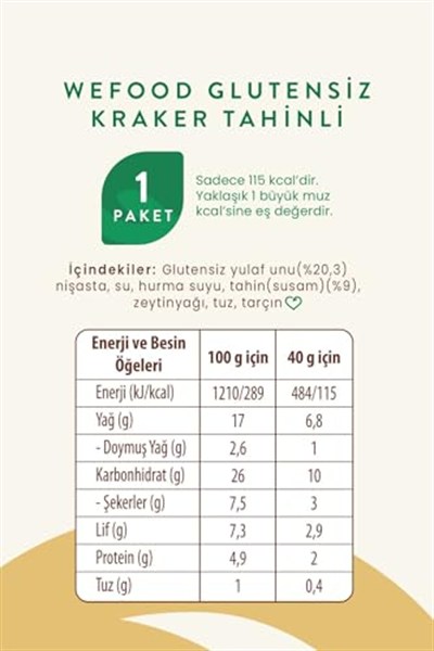 Wefood Tahinli Kraker 40 Gr 3lü