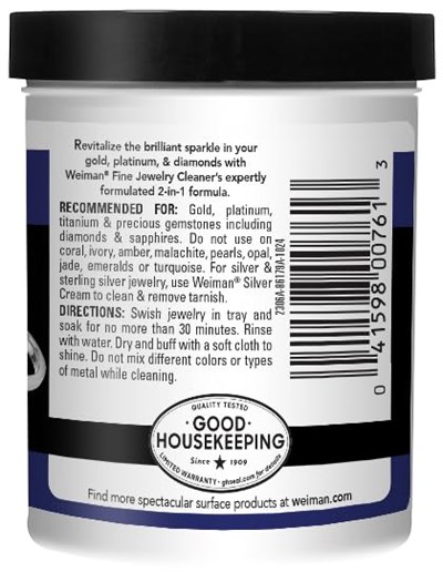 Weiman takı-temizleyici Liquid – geri yükleme parlak ve parlaklık ile öne çıkar altın, elmas, platin takı ve değerli taşlar, 7 fl. oz