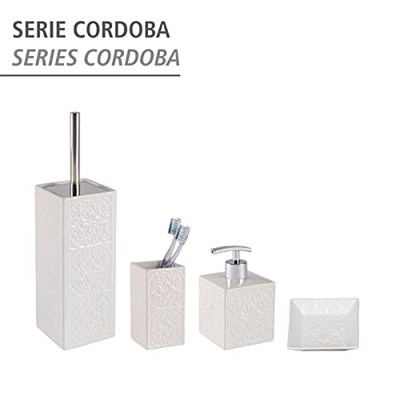 Wenko Cordoba sabunluk beyaz seramik sıvı sabunluk beyaz