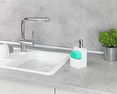 WENKO Festival Bulaşık Makinesi Dispenseri Beyaz Yumuşak Dokunuşlu Yüzey Beyaz