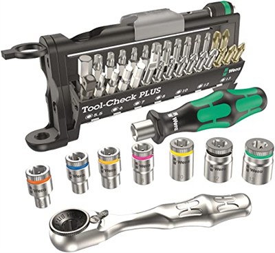 Wera 05056490001 Uç Çeşitleri, Tool-Check PLUS, Metrik (39 Adet) ,Tekli Paket