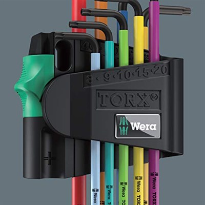 Wera Torx Takımı 967 SPKL/9 Torx BO Çok Renkli, BlackLaser, 9 Parça, 05073599001