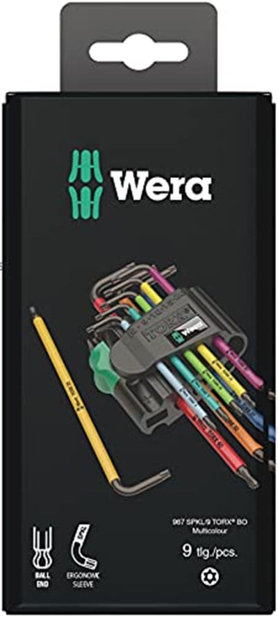 Wera Torx Takımı 967 SPKL/9 Torx BO Çok Renkli, BlackLaser, 9 Parça, 05073599001