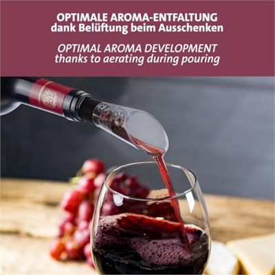 Westmark Simo sürahi – yüksek kaliteli şarap boşaltıcı, havalandırmalı, birçok şarap şişesi için uygun başlık, iyi sızdırmazlık – plastik, paslanmaz çelik, paslanmaz, 2 adet