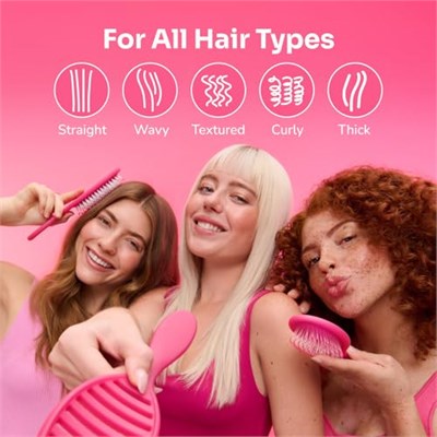 Wet Brush Yumuşak IntelliFlex Kıllı, Detangler Saç Fırçası, Tüm Saç Tipleri için Detangler - Somun, Kahverengi