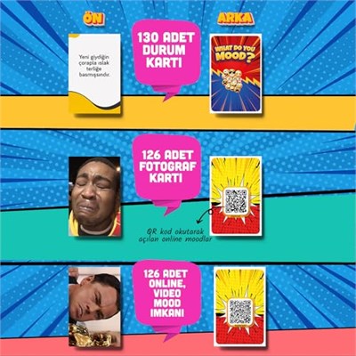 What Do You Mood Moodun Ne - Eğlenceli Grup Arkadaş Aile Kutu Oyunu - Hangisi Mod Moodun Do You Meme - Durum Kartı Oyunu