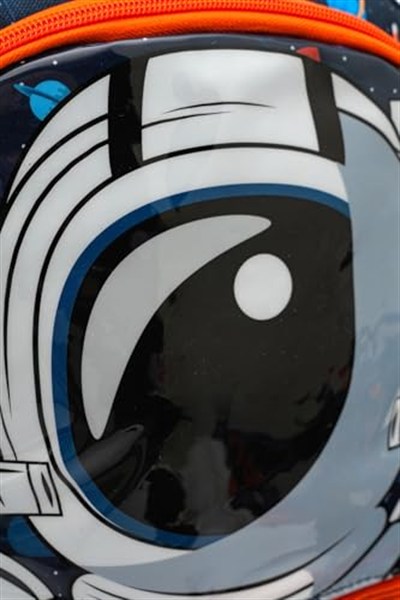 Wia Astronot Baskılı Erkek Çocuk Üçlü Çanta Seti - Lacivert