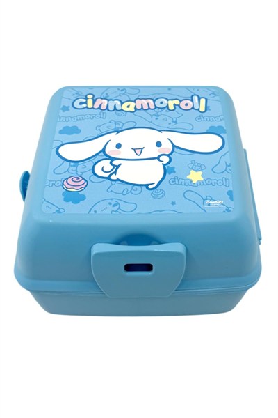 Wiggle Cinnamoroll Temalı Lisanslı 4 Bölmeli Plastik Çocuk Beslenme Kutusu - Yemek Saklama Kabı Kaşık ve Çatallı