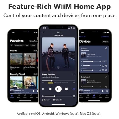 WiiM Ultra Müzik Flama ve Dijital Preamp | 3,5 inç Dokunmatik Ekran, Chromecast ve Alexa ile Uyumlu, Stream Spotify, Amazon Müzik, Gelgit ve Daha Fazlası | HDMI ARC, Fono Girişi ve Kulaklık Çıkışı |