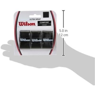 Wilson Unisex Sap Bandı Ultra Wrap Overgrip Siyah, 3 Adet, WRZ403000