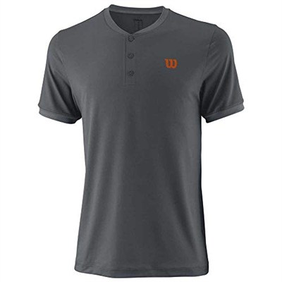 Wilson UWII Henley DK Gri Erkek Tenis T-Shirt wra762906