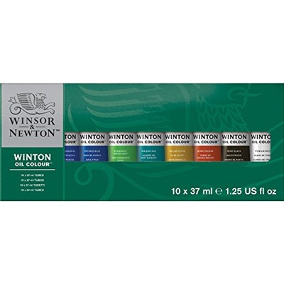 Winsor & Newton 1490698 Winton, ince kaliteli yağlı boya, eşit tutarlılık, yüksek kapatma gücü ve pigment zengini – yağlı boya seti, 6 renk, 37 ml tüplerde