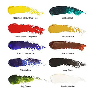 Winsor & Newton 1490698 Winton, ince kaliteli yağlı boya, eşit tutarlılık, yüksek kapatma gücü ve pigment zengini – yağlı boya seti, 6 renk, 37 ml tüplerde