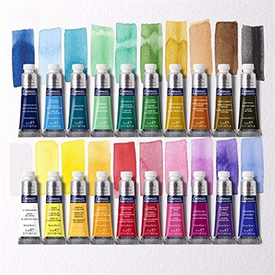 Winsor & Newton 390665 Cotman Suluboya Seti, Mükemmel Şeffaflık, Renk Dayanıklılığı ve Canlı Renkler için İşlenebilirlik - Başlangıç Seti 20 Renk 5 ml Tüplerde