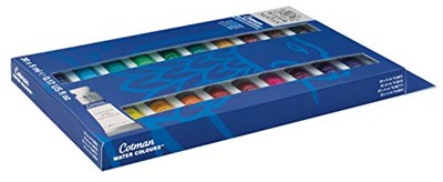 Winsor & Newton 390665 Cotman Suluboya Seti, Mükemmel Şeffaflık, Renk Dayanıklılığı ve Canlı Renkler için İşlenebilirlik - Başlangıç Seti 20 Renk 5 ml Tüplerde