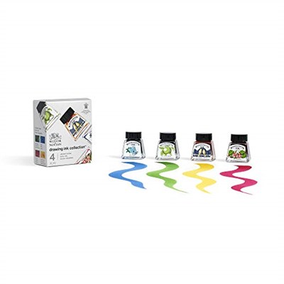 Winsor & Newton Drawing Ink Çizim Mürekkebi, 14ml, Indian Black 030
