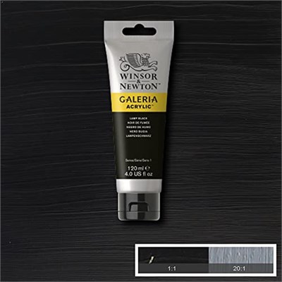 Winsor & Newton Galeria Akrilik Boya, 120ml, Siyah - Seçenekler: 120ml, 500ml
