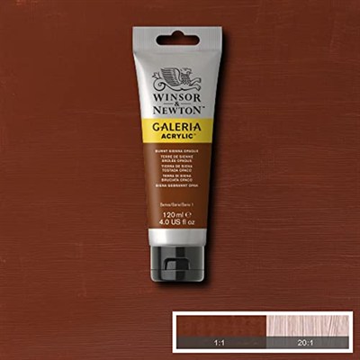 Winsor & Newton Galeria Akrilik Boya, 120Ml, Burnt Sienna Opaque 077