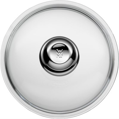 WMF 20 cm Cam Tava Kapağı, Metal Kulplu, Isıya Dayanıklı Cam, 20 cm Tavalar İçin, Bulaşık Makinesinde Yıkanabilir