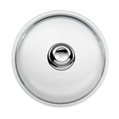 WMF 24 cm Cam Tava Kapağı, Isıya Dayanıklı Cam, Metal Kulplu, 24 cm Tavalar İçin, Bulaşık Makinesinde Yıkanabilir