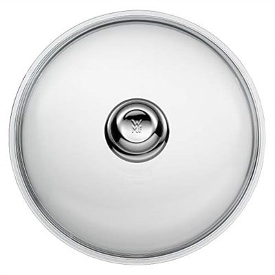 WMF 28 cm Cam Tava Kapağı, Metal Kulplu, Isıya Dayanıklı Cam, 28 cm Tavalar İçin, Bulaşık Makinesinde Yıkanabilir