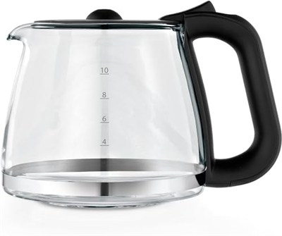 WMF Bueno filtre kahve makinesi, cam, 10 fincan, aroma cam sürahili kahve makinesi, damlama durdurucu, sıcak tutma plakası, kromargan/gümüş, 1000 W