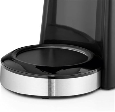 WMF Bueno filtre kahve makinesi, cam, 10 fincan, aroma cam sürahili kahve makinesi, damlama durdurucu, sıcak tutma plakası, kromargan/gümüş, 1000 W