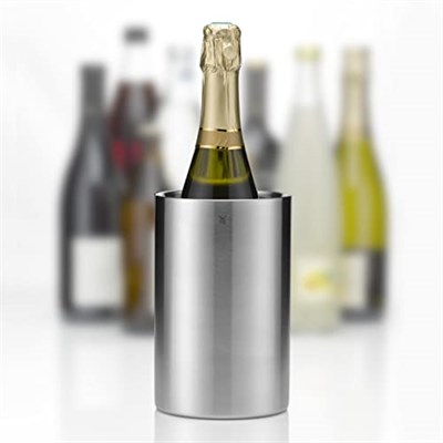 WMF Clever&More Çift Cidarlı Şarap ve Şampanya Soğutucusu, 19,5 cm, Paslanmaz Çelik, Mat, Şişe Soğutucu ve Buz Kovası