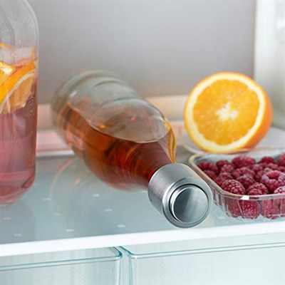 WMF Clever&More şampanya kapağı 3,5 cm yazılı, şampanya kapağı, şampanya şişesi kapağı, Cromargan paslanmaz çelik mat, şişe kapağı