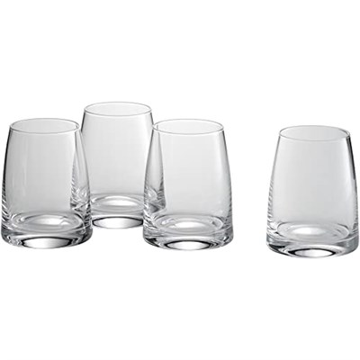 WMF Kineo 4 Parça Su Bardağı Seti, 325 ml, Kristal Cam, İnce Ağız Kenarlı, Ergonomik Tasarım, Bulaşık Makinesinde Yıkanabilir - Seçenekler: Modern, Pratik, 325 ml (3.15 in x 3.94 in), 280 ml