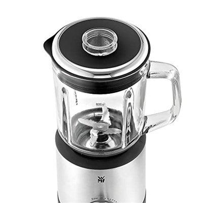 WMF Küchenminis Kompakt Blender, 400 W, Mini Sürahi Blender, 800 ml Cam Hazne, Mat Paslanmaz Çelik