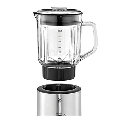 WMF Küchenminis Kompakt Blender, 400 W, Mini Sürahi Blender, 800 ml Cam Hazne, Mat Paslanmaz Çelik