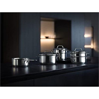WMF Mini Derin Tencere, 12 cm, 0,7 L, Metal Kapaklı, İndüksiyon Uyumlu, Cromargan® Yüksek Kaliteli Parlak Paslanmaz Çelik,  - Seçenekler: Düşük Güveç, Et tenceresi, Güveç Tabağı, Kızartma Tenceresi...