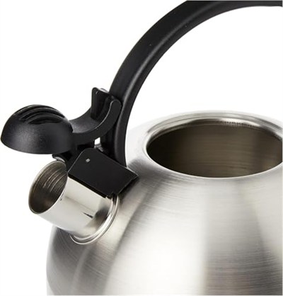 WMF Orbit düdüklü su ısıtıcısı, 1,5 l, flütlü düdüklü su ısıtıcısı, çaydanlık, su ısıtıcısı, Cromargan paslanmaz çelik, indüksiyon, düdüklü su ısıtıcısı