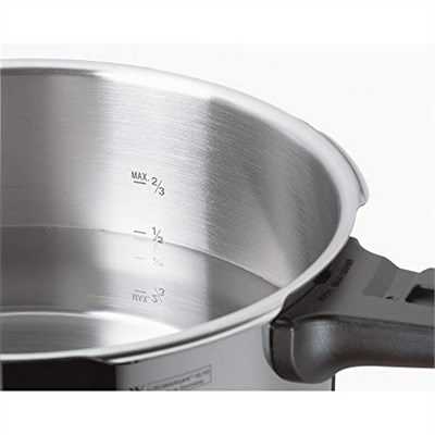 WMF Perfect Premium One Pot 6,5 L Düdüklü Tencere, 22 cm, İndüksiyon Uyumlu, Cromargan® Yüksek Kaliteli Parlak Paslanmaz Çelik, 2 Pişirme Kademesi, All-in-One Döner Kontrol Düğmesi
