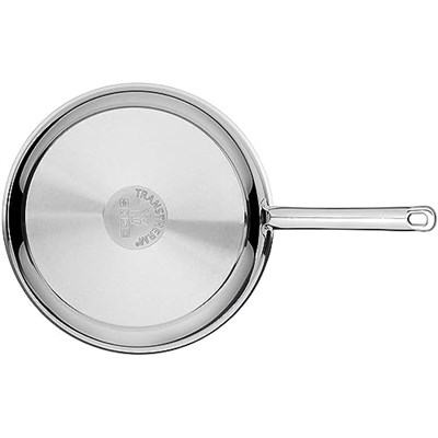 WMF Profi 28 cm Paslanmaz Çelik Tava, Kaplamasız, Cromargan® Yüksek Kaliteli Paslanmaz Çelik, İndüksiyon Dahil Tüm Ocaklarla Uyumlu, Fırına Girebilir, B - Bedenler: 20 cm, 28 cm, 20 cm (Auslaufmodell)