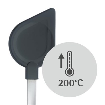 WMF Profi Plus Silikon Kaşık, 32 cm, Cromargan® Yüksek Kaliteli Yarı Mat Paslanmaz Çelik, 200°Cye Kadar Isıya Dayanıklı, Bulaşık Makinesinde Yıkanabilir