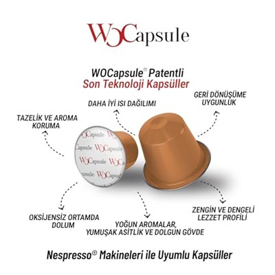 Wocapsule Colombia Nespresso Uyumlu Kapsül Kahve 10lu Kutu