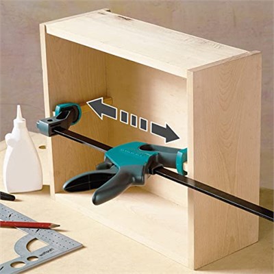 wolfcraft Easy 75 – 150 mm 3020000 | Tek elle kolayca gerilebilir ve gevşetilebilir, el işleri için ideal, güçlü 90 kg taşıma kapasitesi