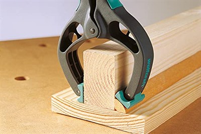 wolfcraft FZ 60 Yaylı kelepçe 3631000 / İş parçasını sabitlemek için 60 mm germe genişliği ile küçük kelepçe/Tek elle kullanım mümkün