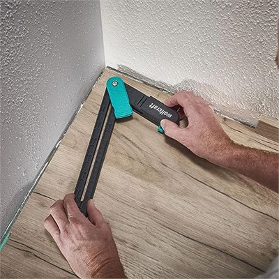wolfcraft I 6958000 I 6958000 I entegre işaretleme ölçüsü I iç ve dış köşelerde açı ve duvar geçişlerini alma ve aktarma I zemin döşemesi ve mobilya yapımı için ideal