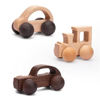 WOODEN TEETHER 3 Adet Ahşap Bebek Oyuncakları, Bebek Açgözlü Oyuncaklar Itme Araba Oyuncakları Montessori Oyuncakları Ahşap Oyuncak Araçlar, #3
